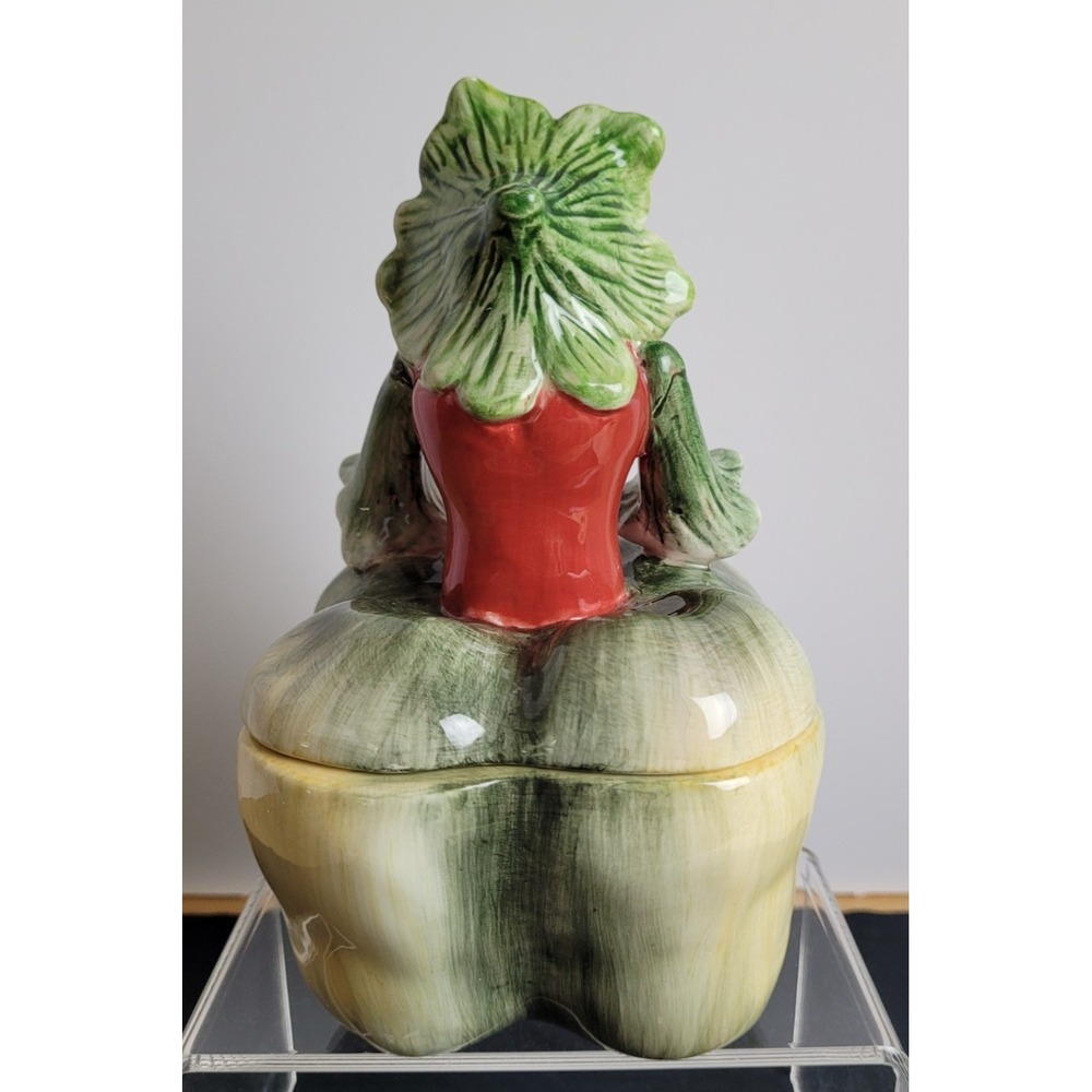 Vintage Kaldun & Bogle -Radish/Turnip/Green Pepper Anthropomorphic Covered Dish - Picture 3 of 9